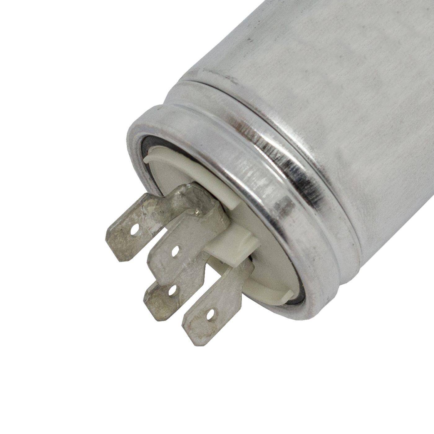 Lumonic Anlaufkondensator Hydra MKP-500 12-A inkl. Stecker 6,3x0,8mm | Motorkondensator 12µF 420V 35x68mm I Kondensator mit hochwertigem Metallgehäuse