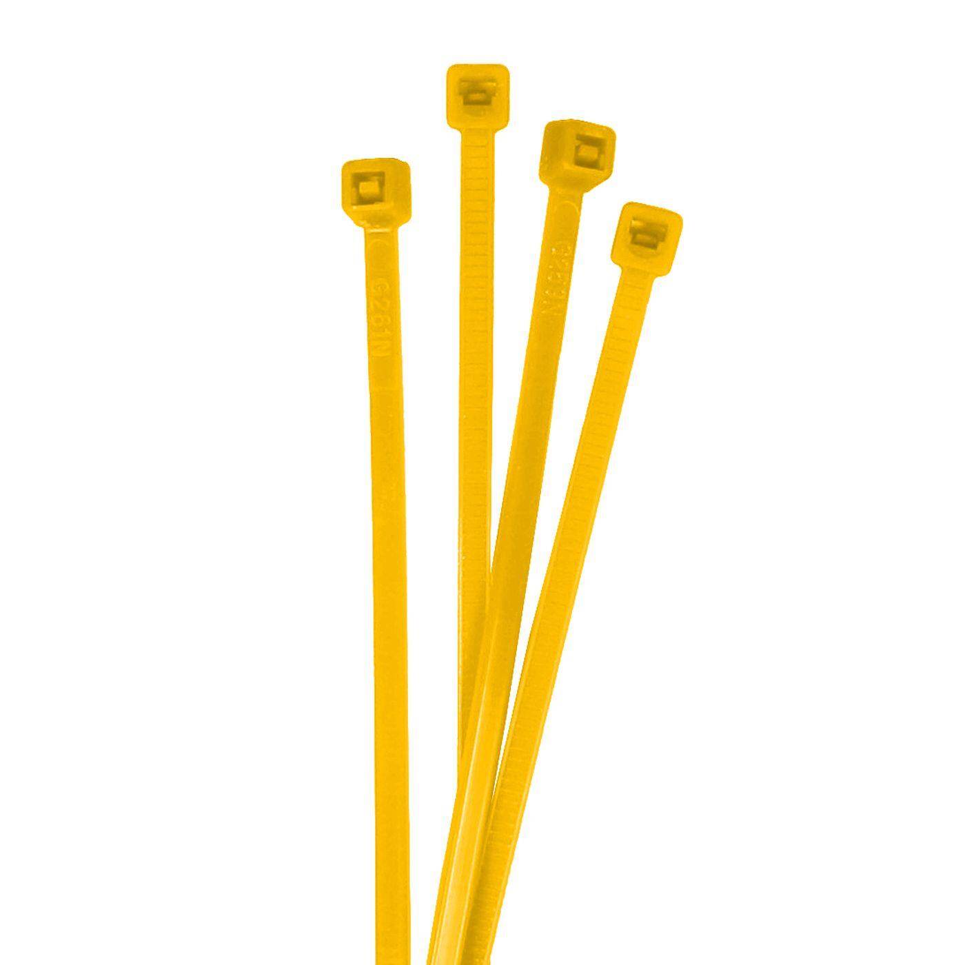 100x Cable tie 200 x 2,5mm Yellow 8,2kg PA6.6 Polyamide Industrial quality