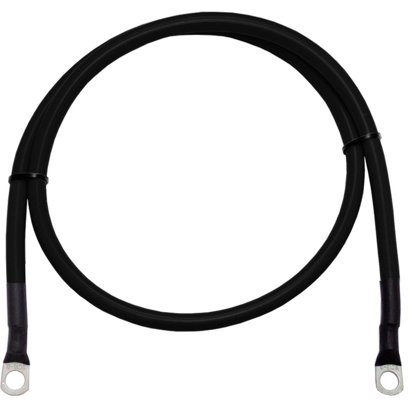 1m Batteriekabel Massekabel 10mm² Schwarz KFZ Stromkabel 2x Rohrkabelschuh M8 100cm