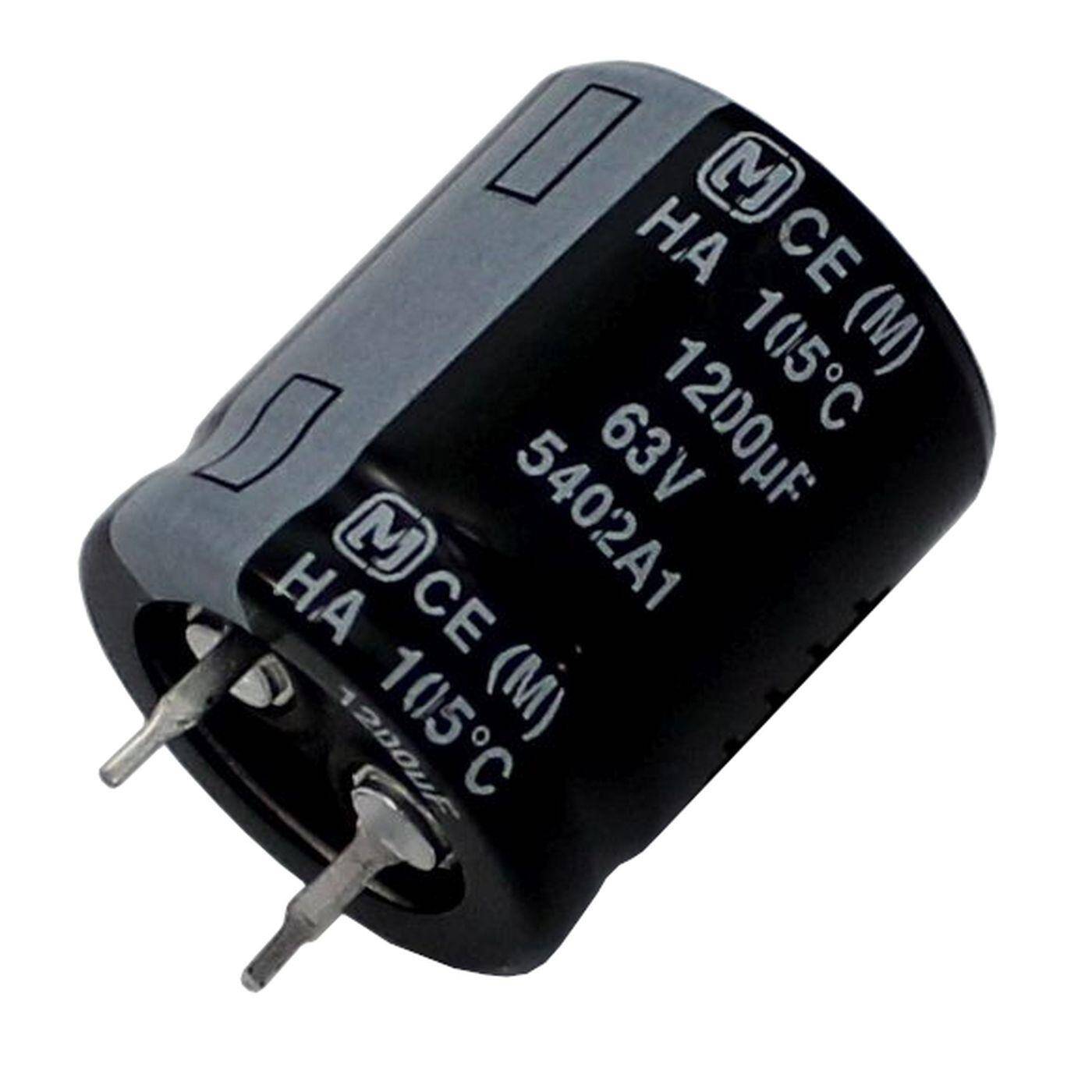 Snap-In Elko Capacitor 1200µF 63V | Electrolytic capacitor up to a temperature of 105°C | 22x25mm | 1200uF ECOS1JA122BAX Panasonic