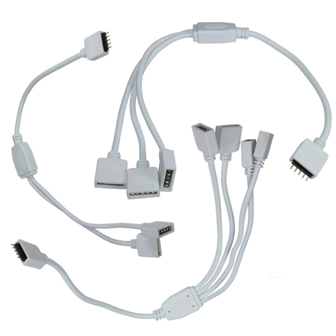 1 zu 2 RGBW LED Verteiler Steckverbinder 30cm 5 Pin Buchse -> 2x 5 Pin Buchse 16x6mm Weiß 1 zu 2 RGBW LED Verteiler Steckverbinder 30cm 5 Pin Buchse -> 2x 5 Pin Buchse 16x6mm Weiß