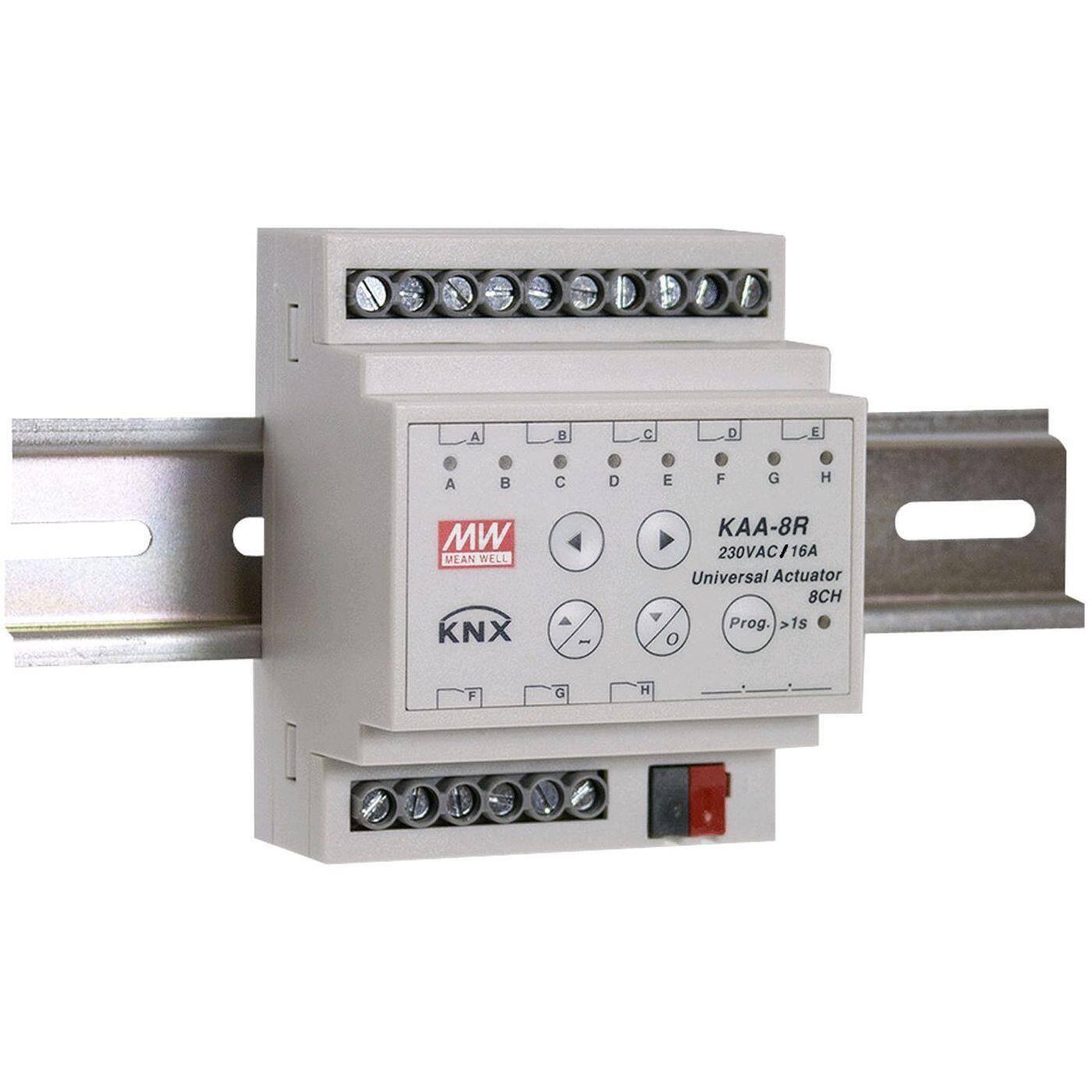 KNX 8 Kanal Universal Aktor MEAN WELL KAA-8R 8 Kanäle je 16A KNX 8 Kanal Universal Aktor MEAN WELL KAA-8R 8 Kanäle je 16A