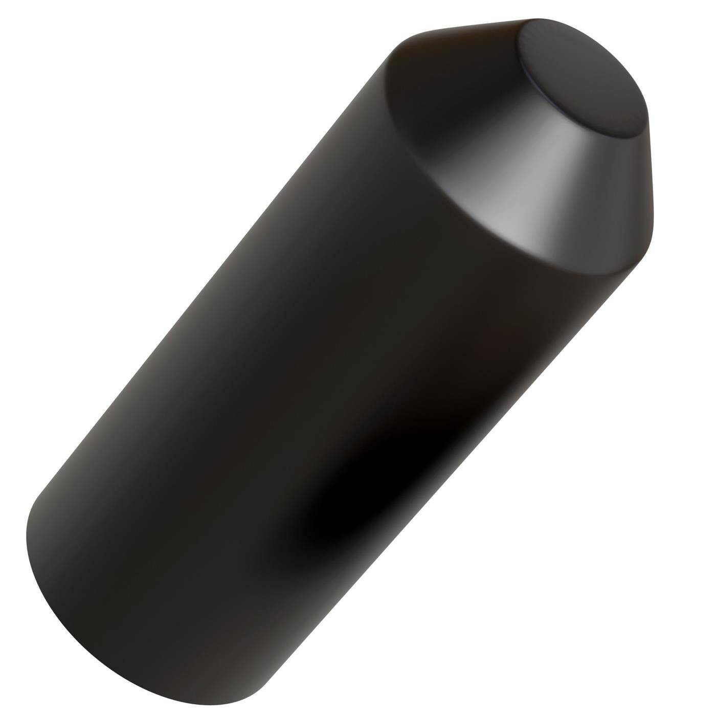 Lumonic I Heat-shrink end cap with adhesive I 35 -> 15mm I black I Ratio 3:1 I cross-linked polyolefin I Shrink cap I for cables, pipes and ropes