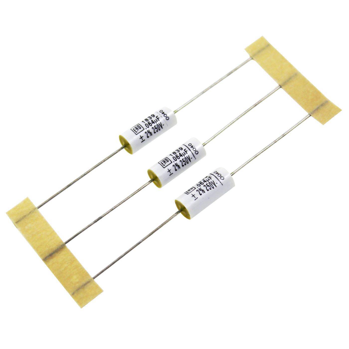 Vishay MKP Foil Capacitor | 0,064µF 250V DC I 2-Pin Connection I 2-Pin I 0,064uF, 64nF I Capacitor for crossover networks of loudspeakers or for interference suppression of electrical devices