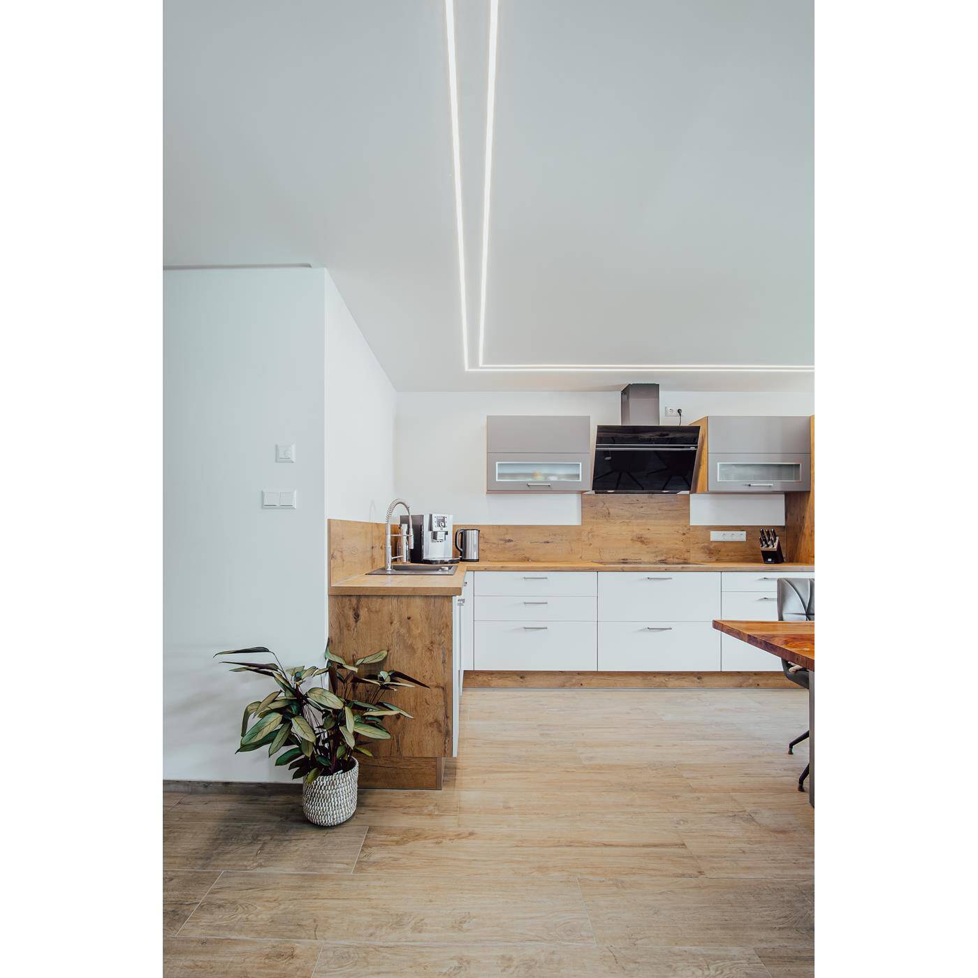 2m LED Drywall Panel gerade 2-track for 12mm Strip