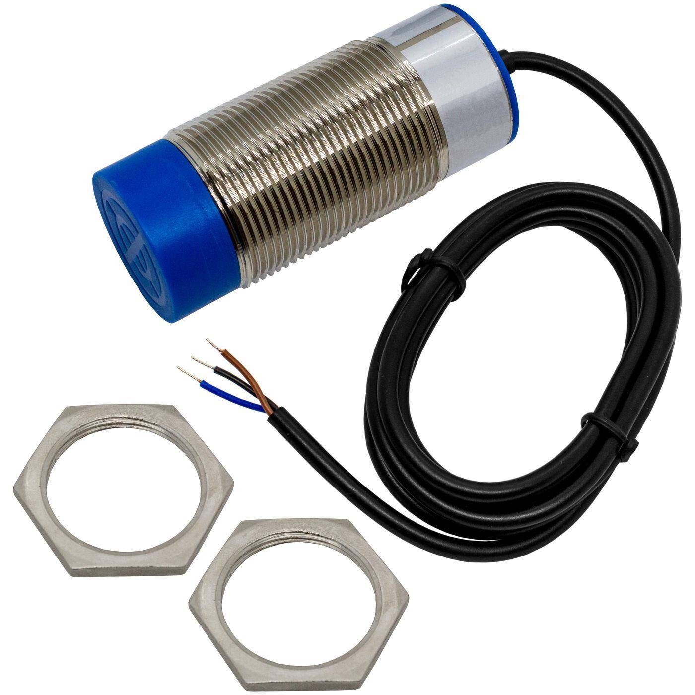 Lumonic Induktiver Näherungsschalter 30mm PNP I Näherungssensor Öffner - IP67 I Annäherungssensor mit Messing vernickelt & 6 bis 36V DC Spannung