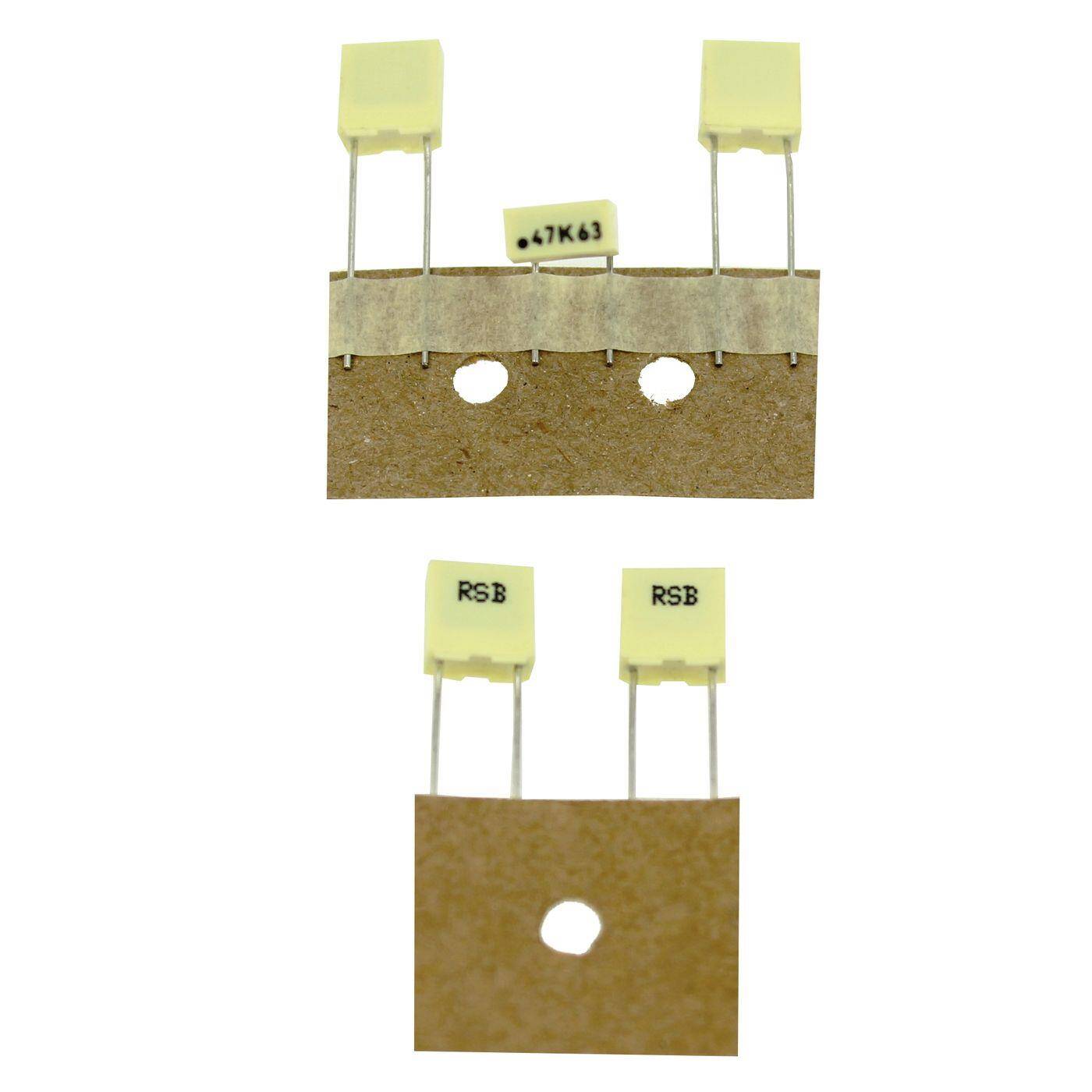 Arcotronics MKT Folien Kondensator | 0,47µF 63V DC I 2-Pin Anschluss I 2-Pin I 0,47uF, 470nF I Kondensator für Frequenzweichen von Lautsprechern oder zur Entstörung von elektrischen Geräten