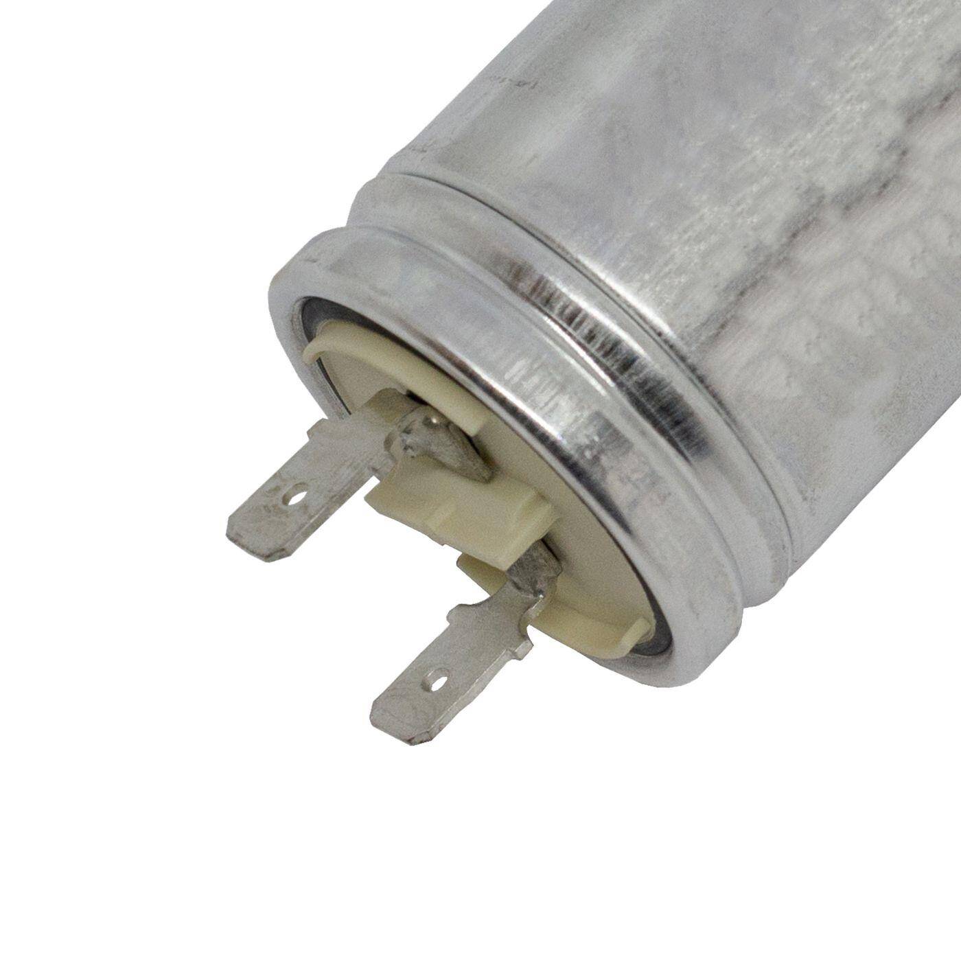 Lumonic Anlaufkondensator Hydra MKP-500 14-A inkl. Stecker 6,3x0,8mm | Motorkondensator 14µF 470V 35x78mm I Kondensator mit hochwertigem Metallgehäuse