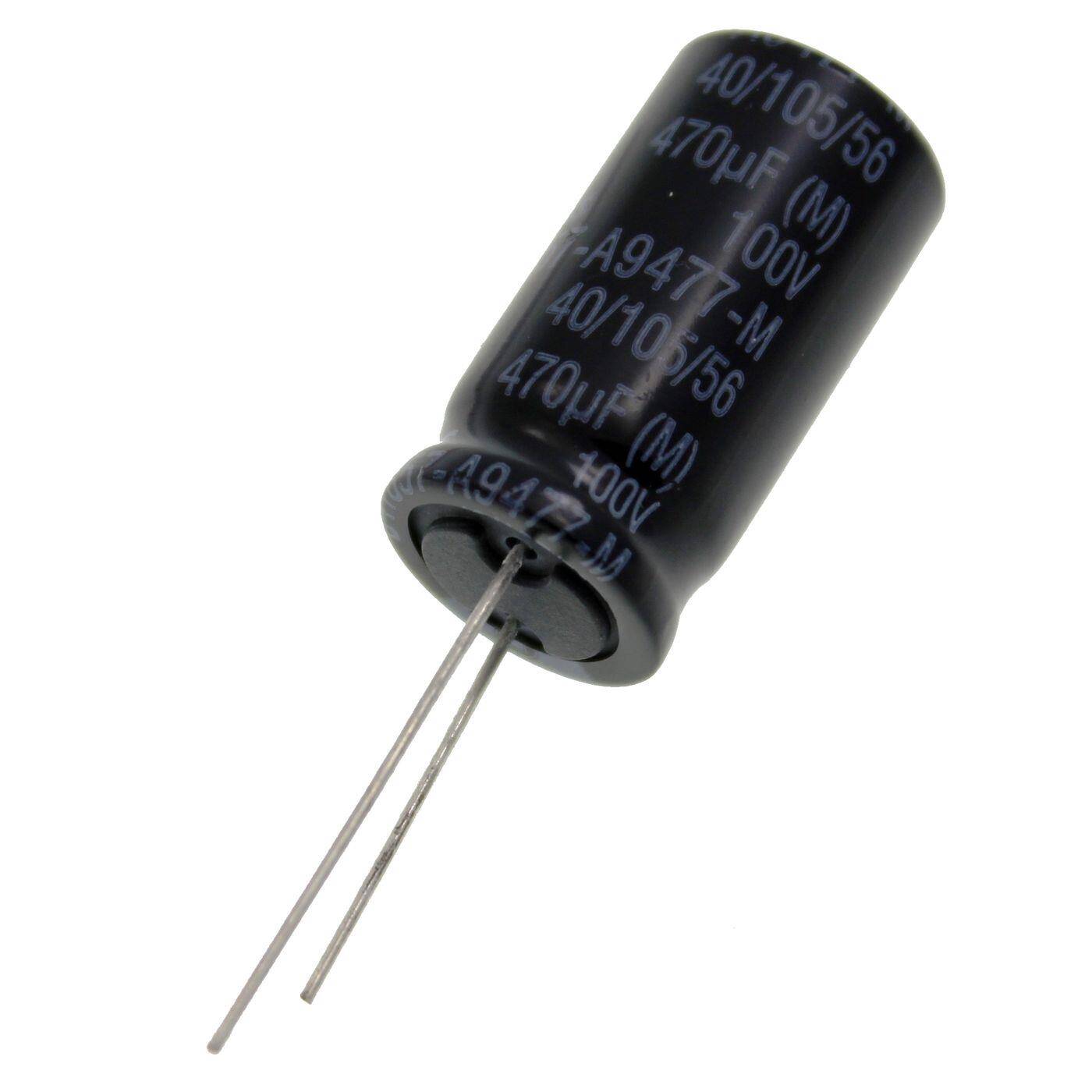 Elko Kondensator Radial 470µF 100V | Elektrolytkondensator bis zu einer Temperatur von 105°C | 16x31mm | 470uF B41857A9477M000 Epcos