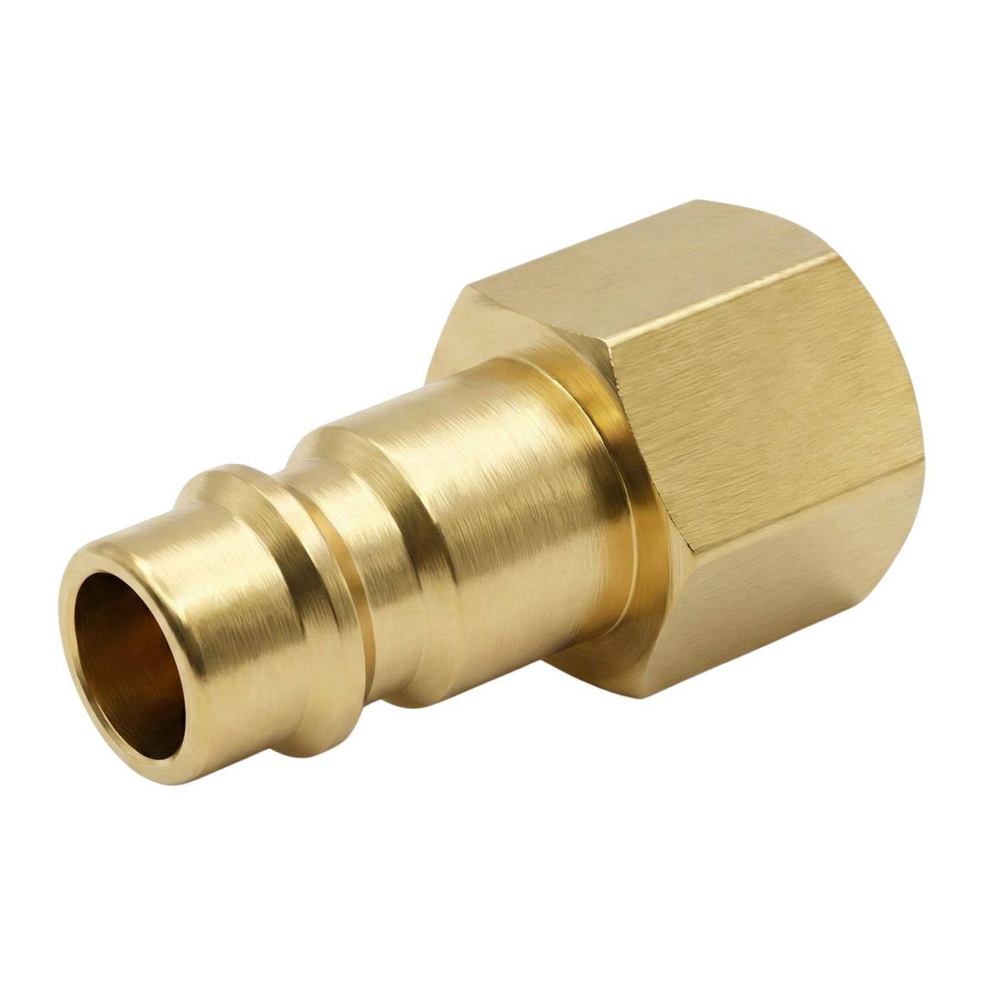 Coupling plug with internal thread 1/4" made of brass Compressed air coupling plug Quick coupling for workshops, businesses and DIY enthusiasts