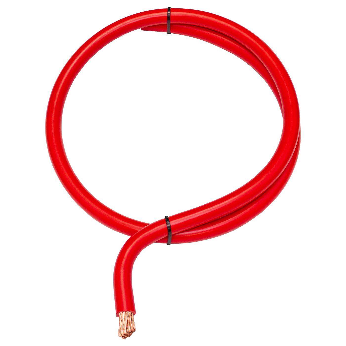 1m FLY Fahrzeugleitung Rot 35mm² rund Kabel Litze KFZ Stromkabel