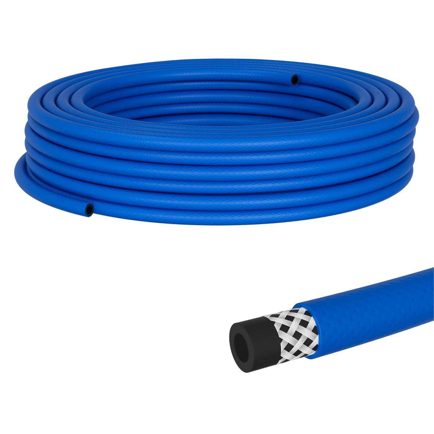 20m Druckluftschlauch 9mm Druckluft & Bewässerung Wasserschlauch PVC Schlauch bis 20 bar flexibel, abriebfest und gewebeverstärkt