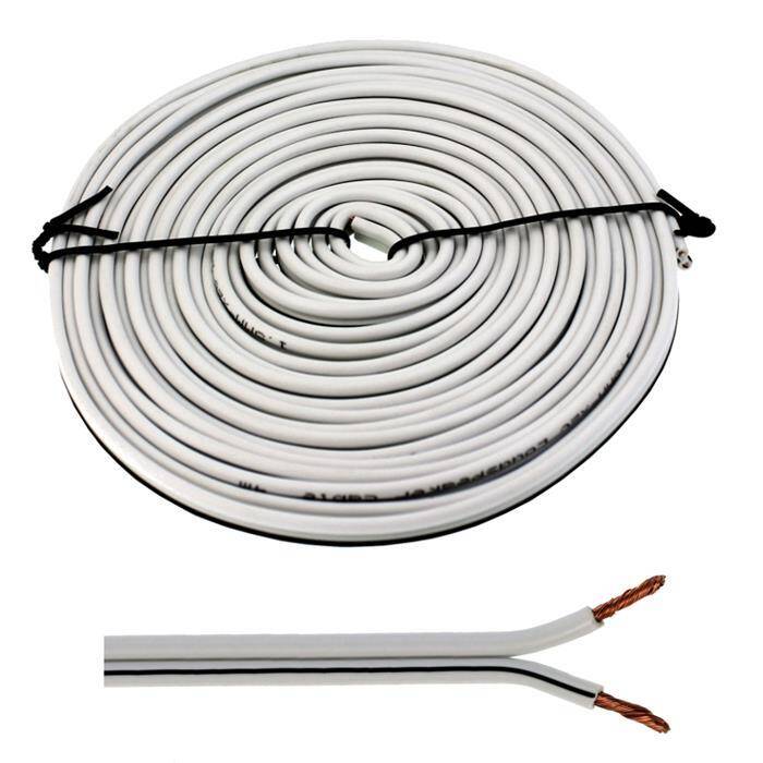 5m Lautsprecherkabel 2x 1,5mm² Weiß Audiokabel Boxenkabel 5m Lautsprecherkabel 2x 1,5mm² Weiß Audiokabel Boxenkabel