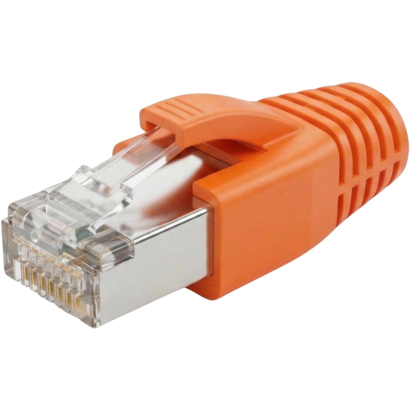 10x Network connector RJ45 Plug Orange CAT5 CAT6 CAT7 LAN gold plated contacts