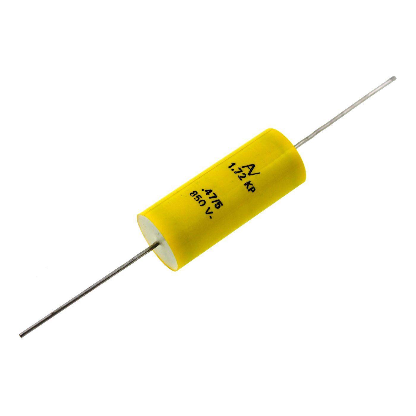 Arcotronics KP Foil Capacitor | 0,47µF 850V DC I 2-Pin Connection I 2-Pin I 0,47uF, 470nF I Capacitor for crossover networks of loudspeakers or for interference suppression of electrical devices