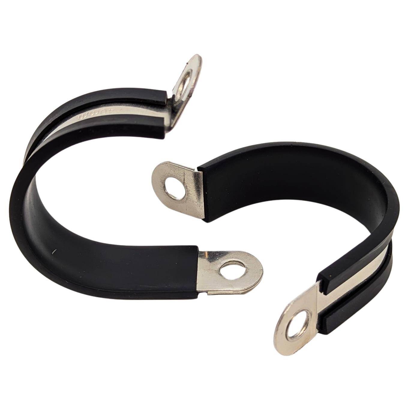 5x P-Clip Leitungsschelle Edelstahl V2A mit Gummi 40mm Rohrschelle Befestigungsschelle