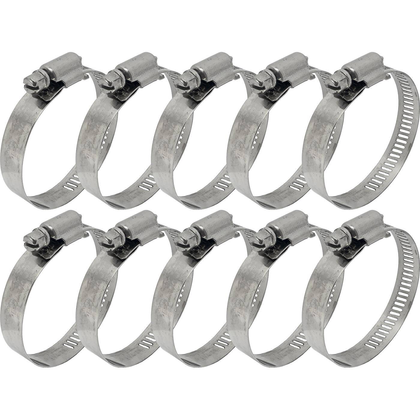 10x Schlauchschelle Edelstahl V4A 304 40-63mm Rohrschelle Schlauchklemme