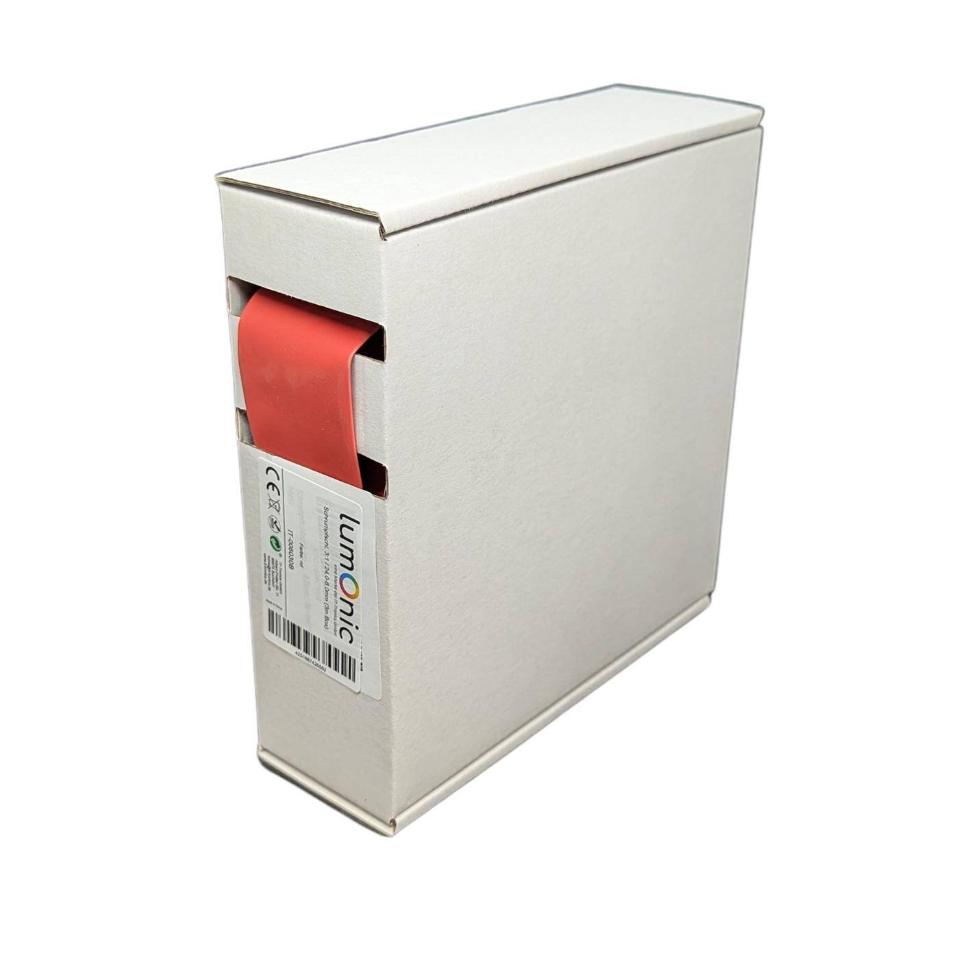 3m Schrumpfschlauch Box 3:1 24 -> 8mm Rot Flexibel