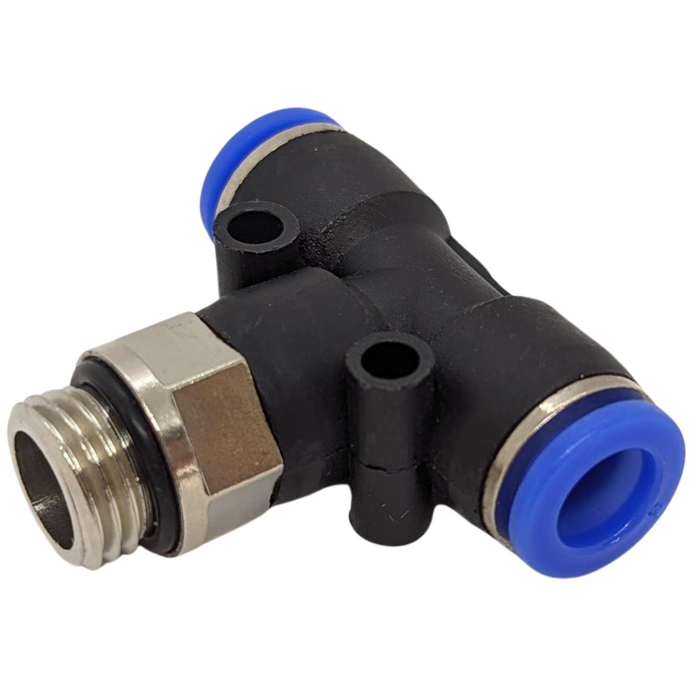 PU hose T-connector fitting with external thread 8mm*1/4inch T-piece Push-in Pneumatic plug connector T-distributor Compressed air
