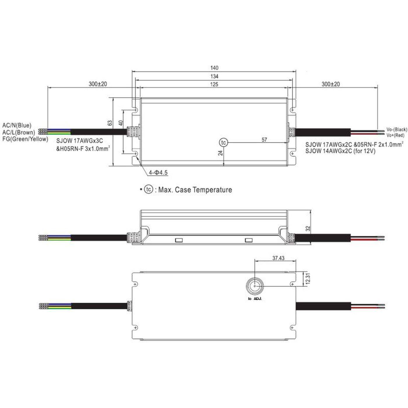 MEAN WELL XLG-100-24-A 96W 24V 4A LED power supply IP67