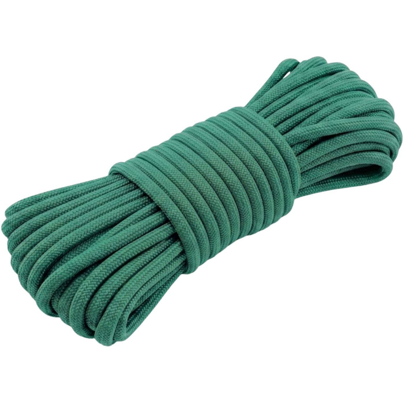 Lumonic 10m Paracord 4mm Green | 100% nylon | 7 cores, 32 strand sheath | Max. 125 kg load capacity | dog leash, bracelet, outdoor, bushcraft, tent cord