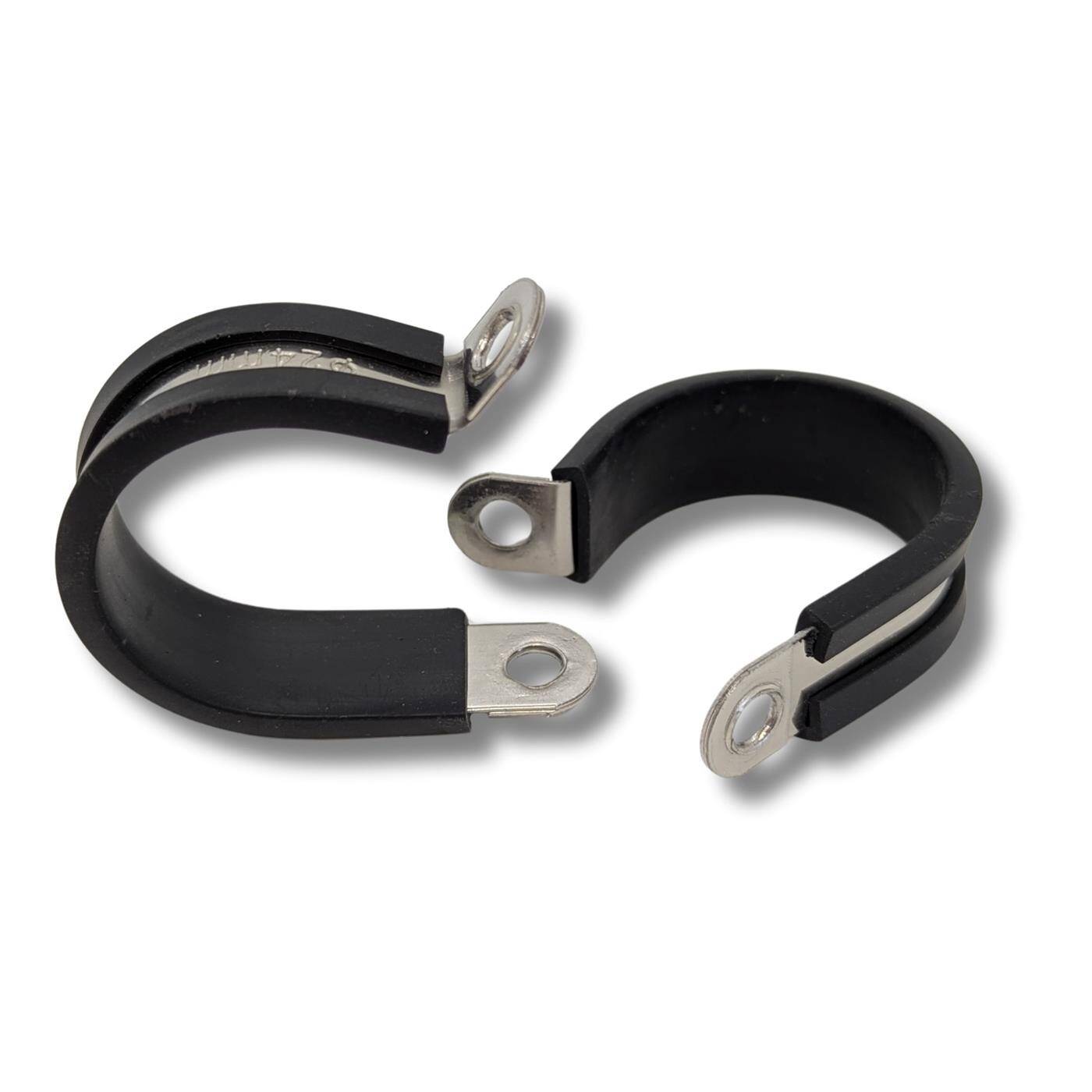 5x P-Clip Leitungsschelle Edelstahl V2A mit Gummi 24mm Rohrschelle Befestigungsschelle