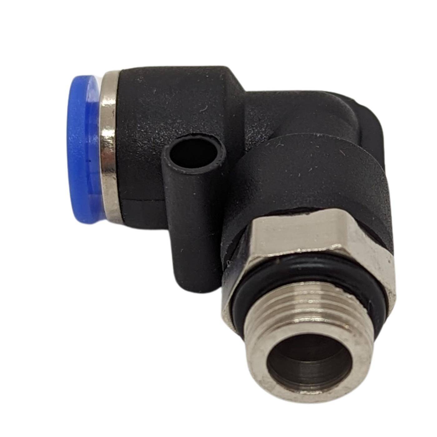 PU hose 90° plug connector fitting with external thread 6mm*1/8inch Angle connector L-connector Pneumatic plug connector Fitting Compressed air