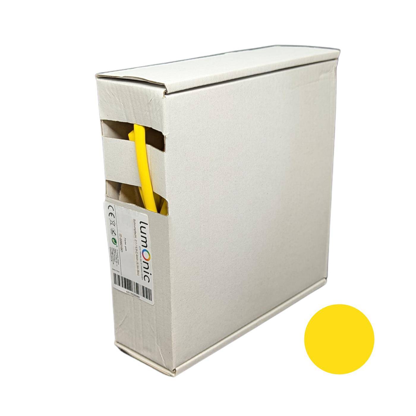 9,5m Heat shrink tubing Box 2:1 4,8 -> 2,4mm Yellow Flexible