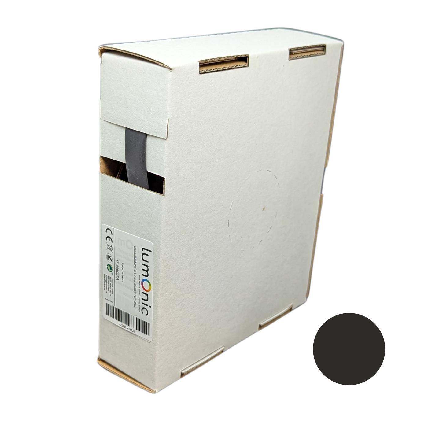 5m Schrumpfschlauch Box 3:1 9 -> 3mm Schwarz Flexibel