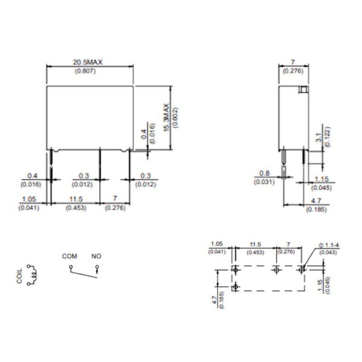 Print Relay 24V Song Chuan 202N-1AC-F-C 24VDC 24VDC 5A 250V Normally open contact