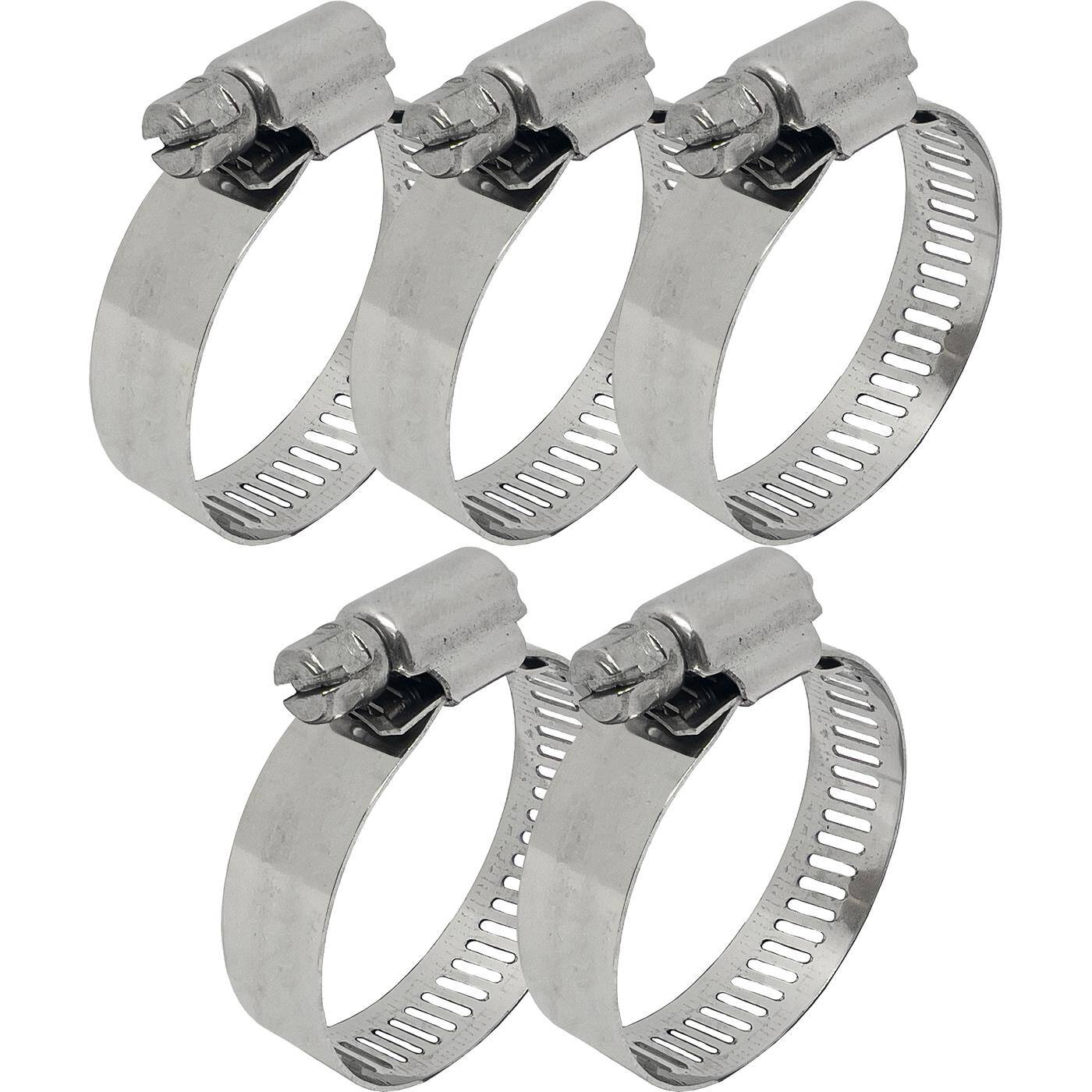 5x Schlauchschelle Edelstahl V4A 304 21-44mm Rohrschelle Schlauchklemme