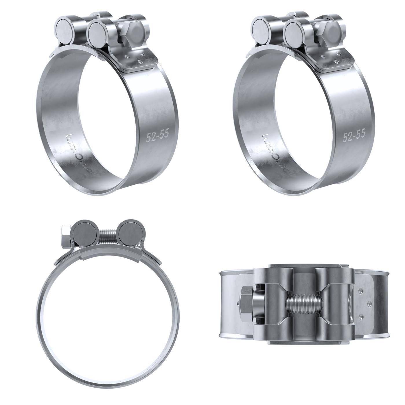 4x Lumonic Gelenkbolzenschelle 52-55mm  Auspuffschelle für Bau PKW LKW