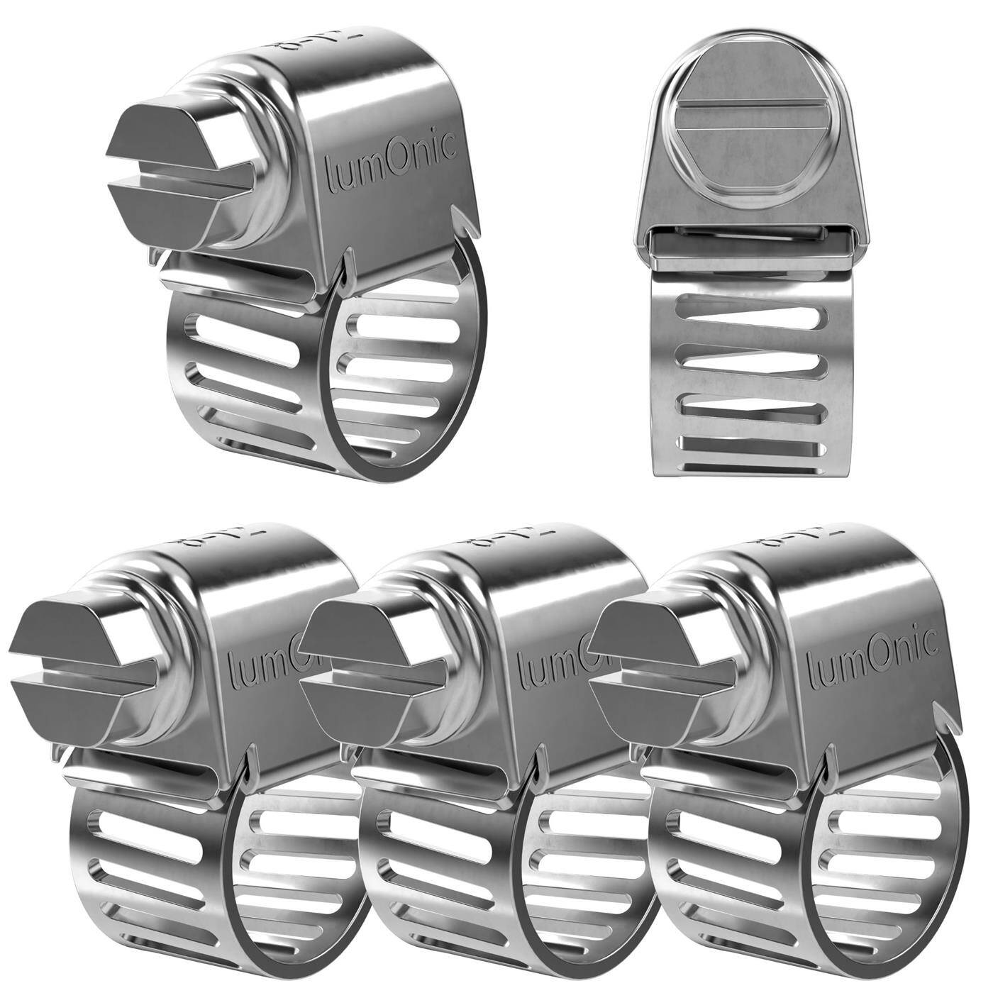 5x Schlauchschelle Edelstahl V2A 201 8-12mm Rohrschelle Schlauchklemme