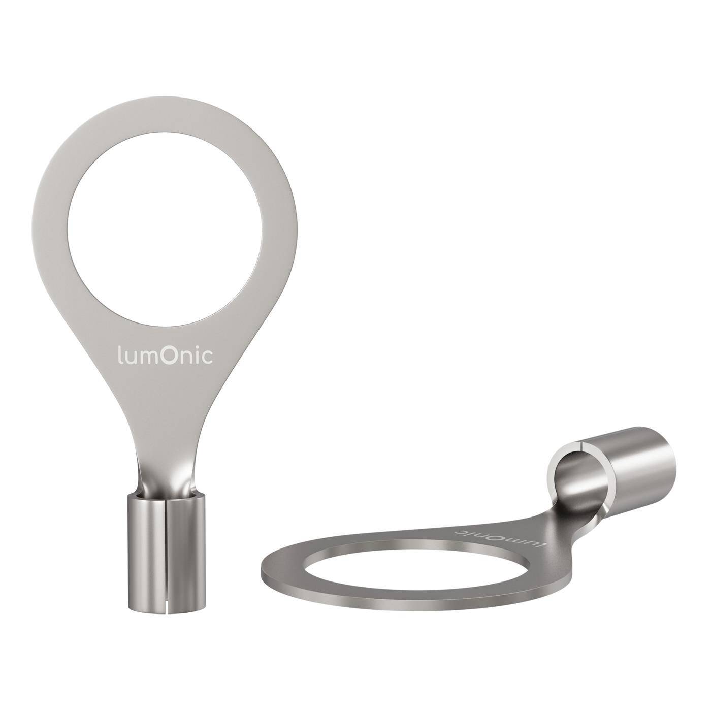 Lumonic 25x Ringkabelschuh 0,5-1,5mm² blank | M8 | Kupfer verzinnt | sichere Kabelverbindung ohne Löten | Crimp-Kabelschuh unisoliert | KFZ, Maschinenbau, Wohnmobil, Batterie