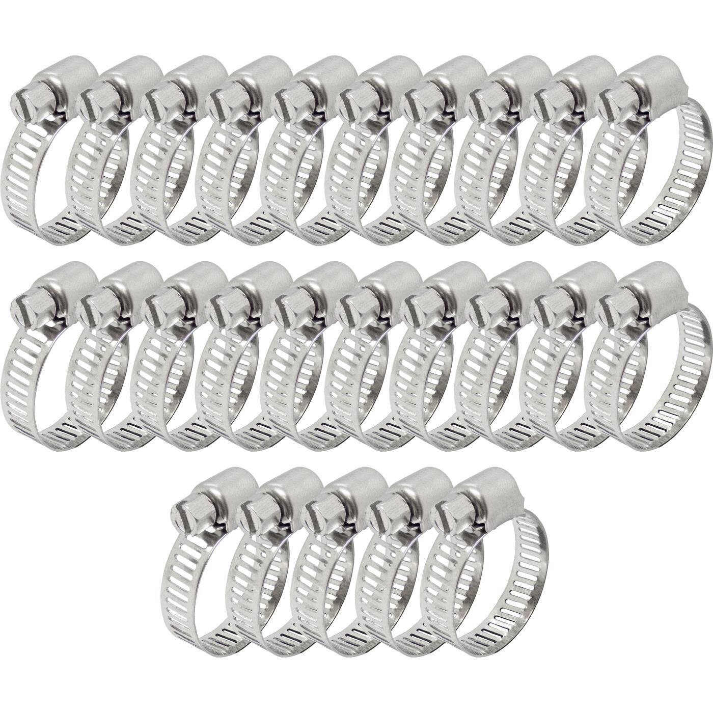 25x Schlauchschelle Edelstahl V4A 314 16-25mm Rohrschelle Schlauchklemme