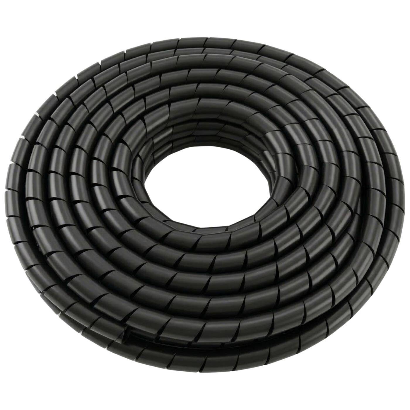 Lumonic Spiralkabelschlauch schwarz 20m I 19mm Spiralband für Kabel mit 15-100mm Durchmesser I Flexibler Kabelschlauch-Schutz für private & industrielle Zwecke