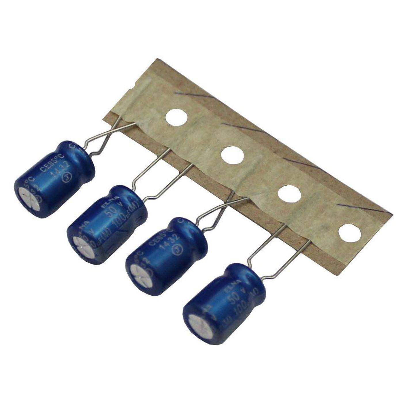 Elko Capacitor Radial 100µF 50V | Electrolytic capacitor up to a temperature of 85°C | 8x11,5mm | 100uF RE3-50V101MG3#B-T2 Elna