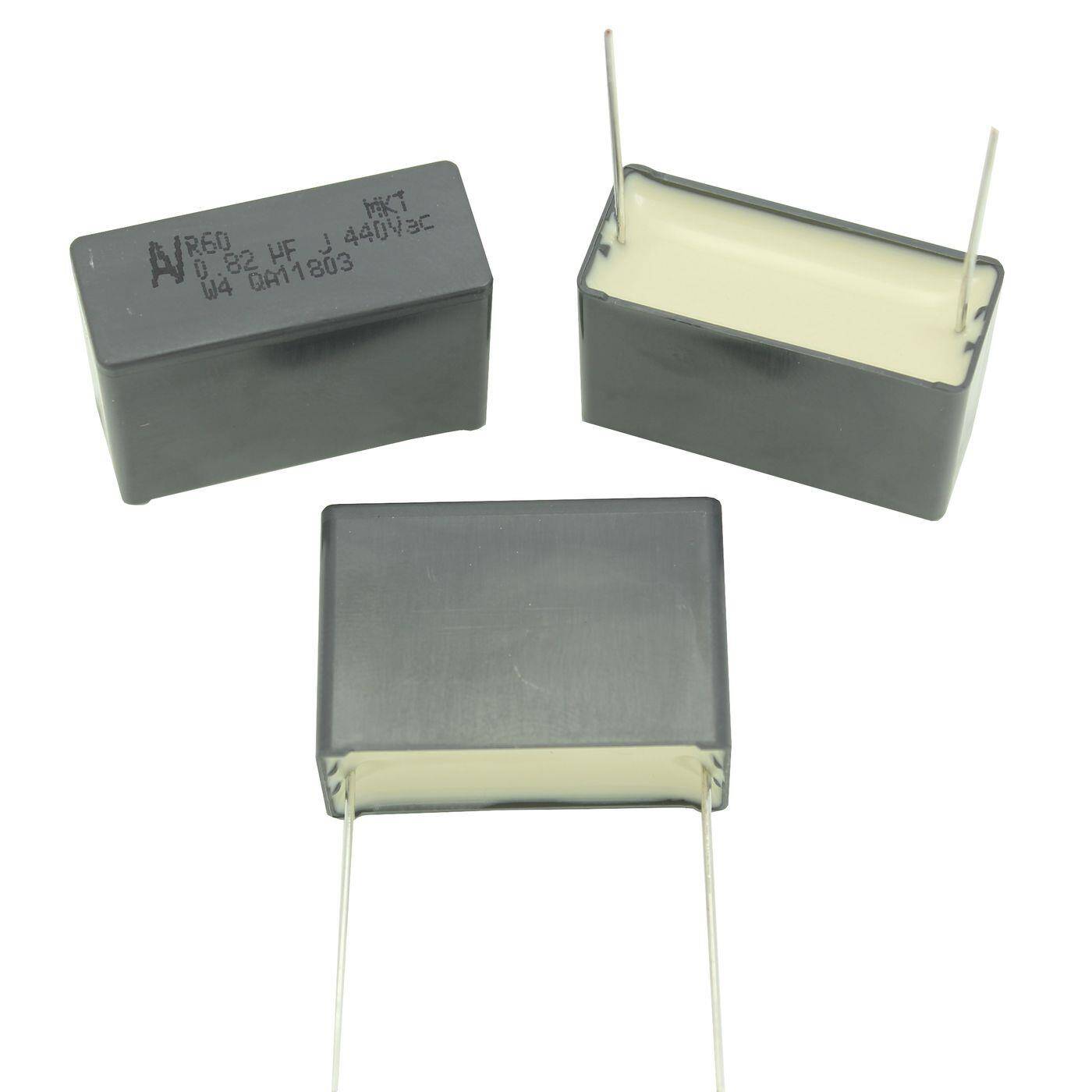 Arcotronics MKT Folien Kondensator | 0,82µF 440V AC I 2-Pin Anschluss I 2-Pin I 0,82uF, 820nF I Kondensator gegen Flackern | für Haushaltsgeräte, Elektrowerkzeuge, Gebäudetechnik, Industrieanwendungen, LED