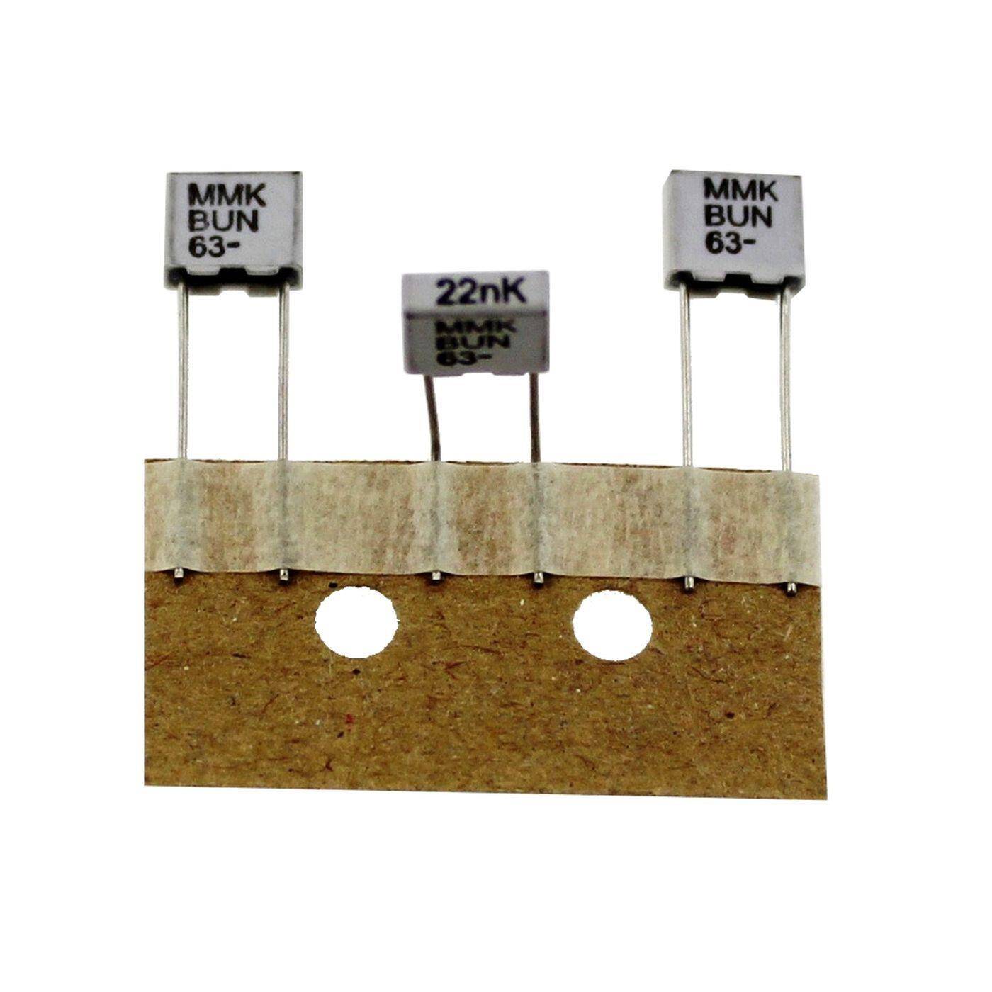 Evox Rifa MMK Foil Capacitor | 0,022µF 63V DC I 2-Pin Connection I 2-Pin I 0,022uF, 22nF I Capacitor for crossover networks of loudspeakers or for interference suppression of electrical devices