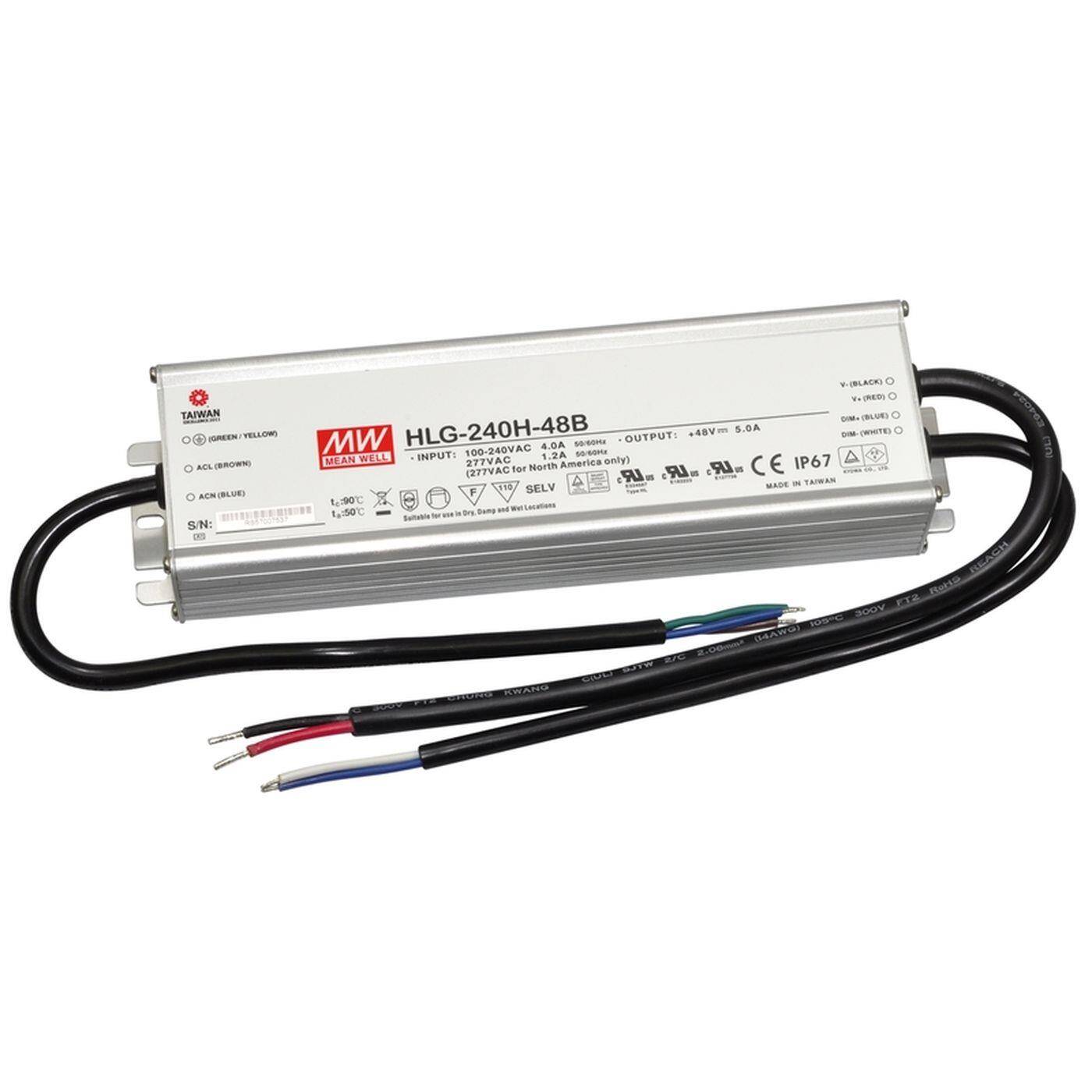 MEAN WELL HLG-240H-24B 240W 24V 10A LED Netzteil IP67 Dimmbar 0-10V PWM