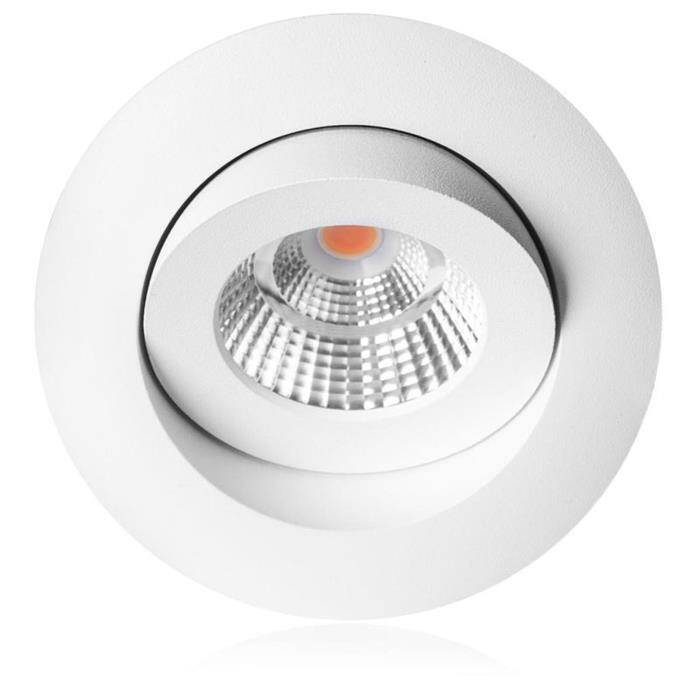 LED Deckeneinbau Lampe Rund QI Allround 360° 10W 520lm Warm-Weiß 3000K d88mm 36° LED Deckeneinbau Lampe Rund QI Allround 360° 10W 520lm Warm-Weiß 3000K d88mm 36°
