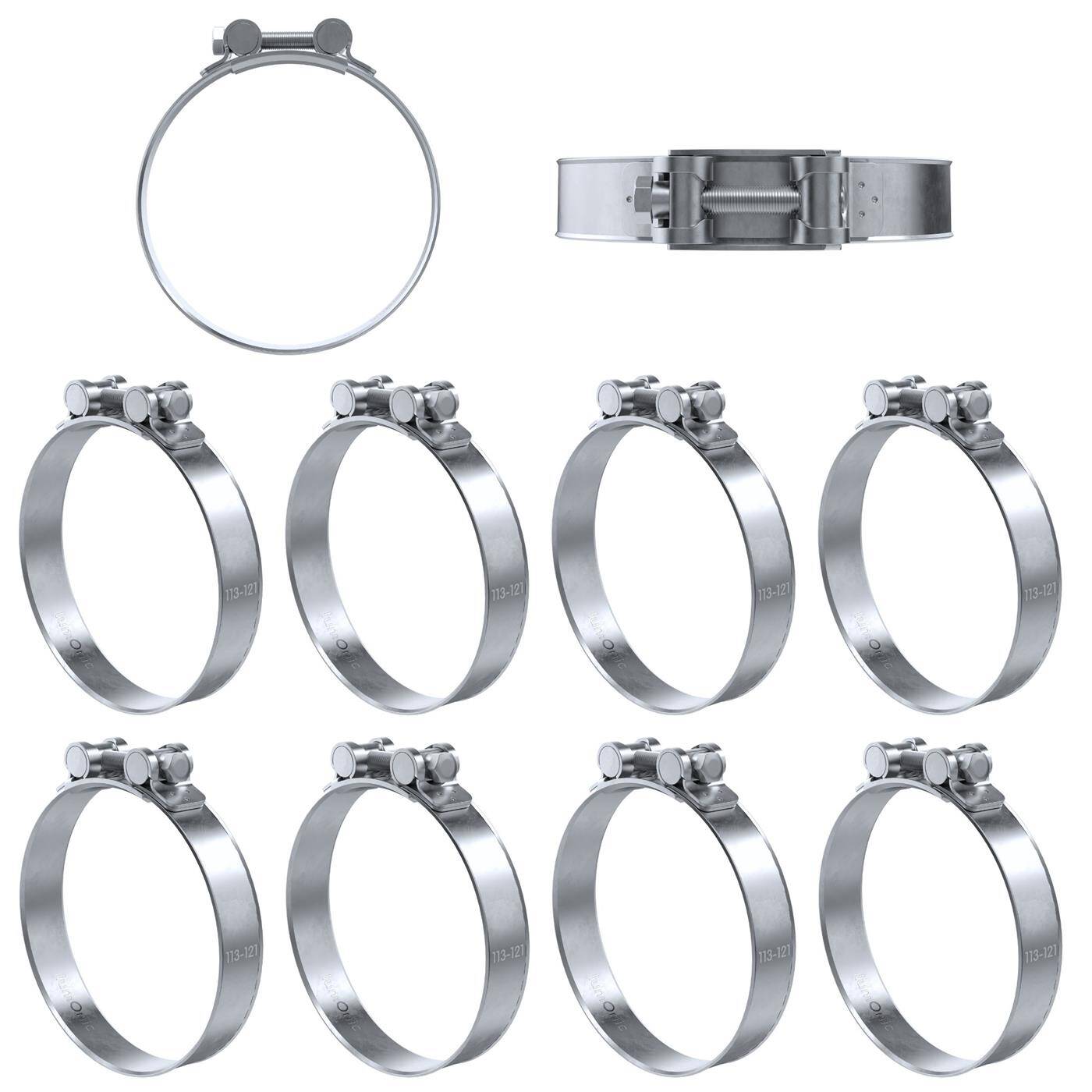 10x Lumonic Gelenkbolzenschelle 113-121mm  Auspuffschelle für Bau PKW LKW