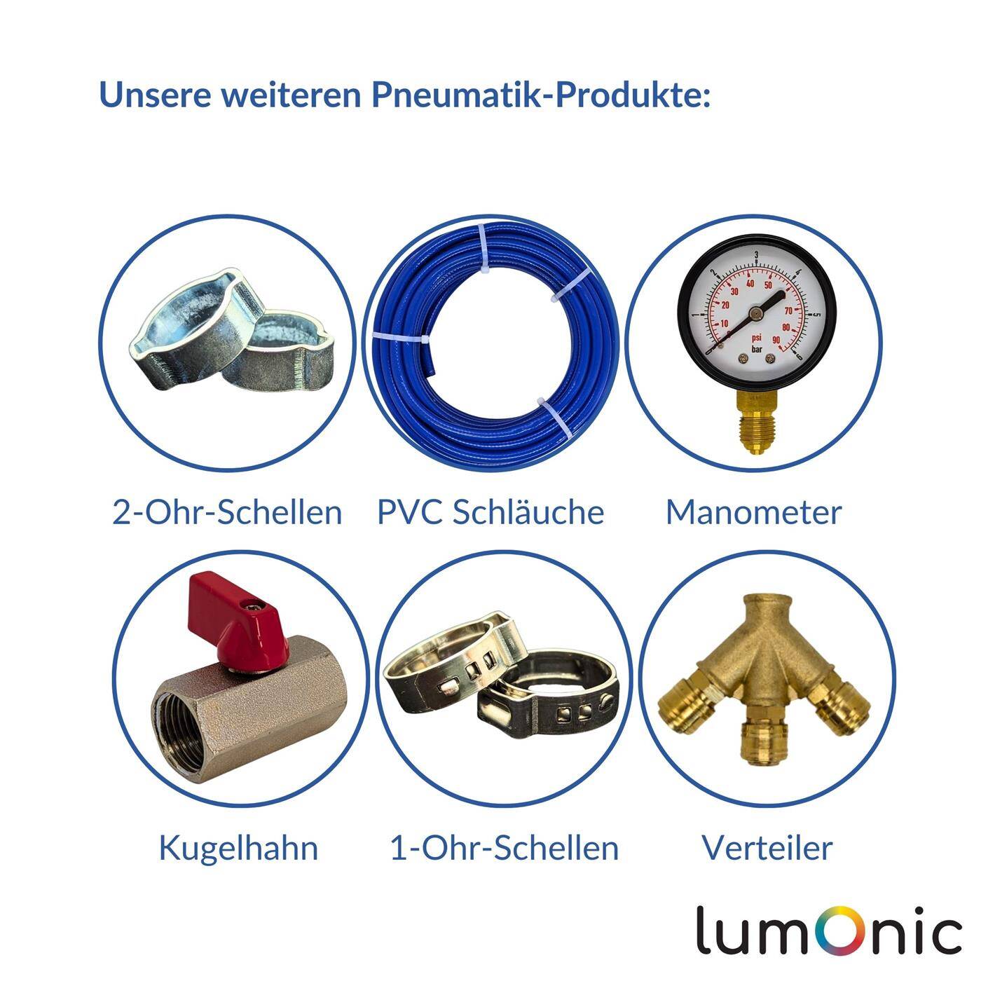 Lumonic I Kupplungsdose mit Innengewinde I 1/4" I aus Messing I Druckluftkupplung-Buchse I Schnellkupplung I für Werkstätten, Betriebe und Heimwerker