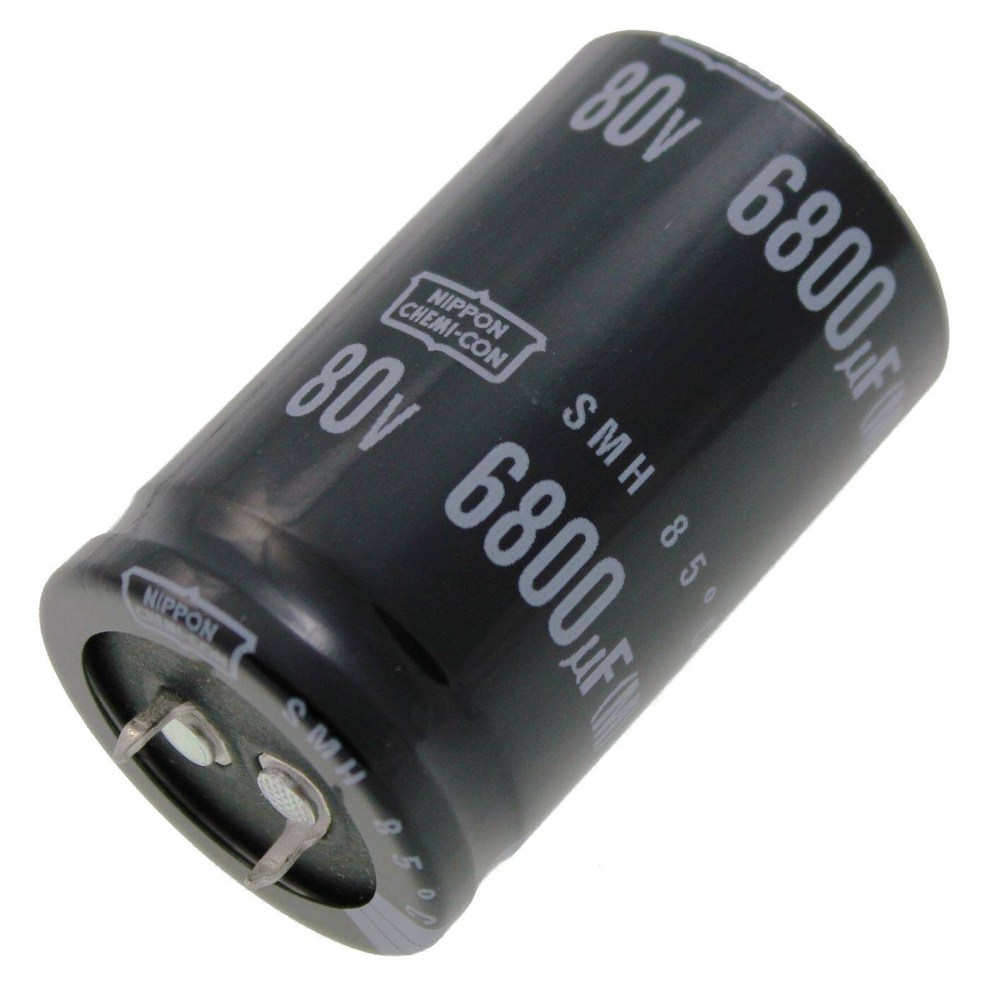 Snap-In Elko Capacitor 6800µF 80V | Electrolytic capacitor up to a temperature of 85°C | 30x50mm | 6800uF ESMH800VSN682MR50U United Chemi-Con