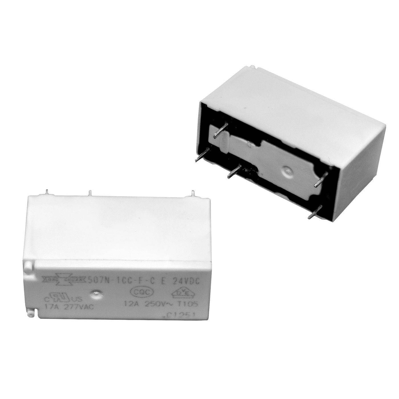 Print Relay 24V Song Chuan 507N-1CC-F-CE 24VDC 24VDC 17A 250V Changeover contact Print Relay 24V Song Chuan 507N-1CC-F-CE 24VDC 24VDC 17A 250V Changeover contact