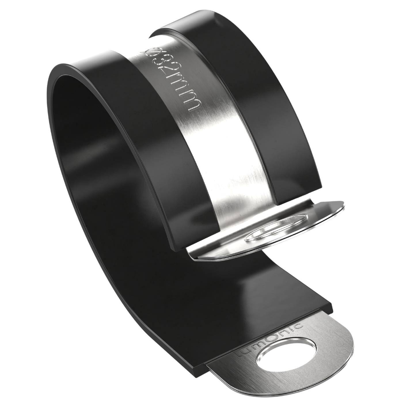 Lumonic 5x 32mm Rohrschellen mit Gummieinlage Edelstahl V2A I Kabelschellen zum Schrauben I Schlauchschelle 32mm, Rohrschellen, Befestigungsschelle 32mm, Rohrhalterung