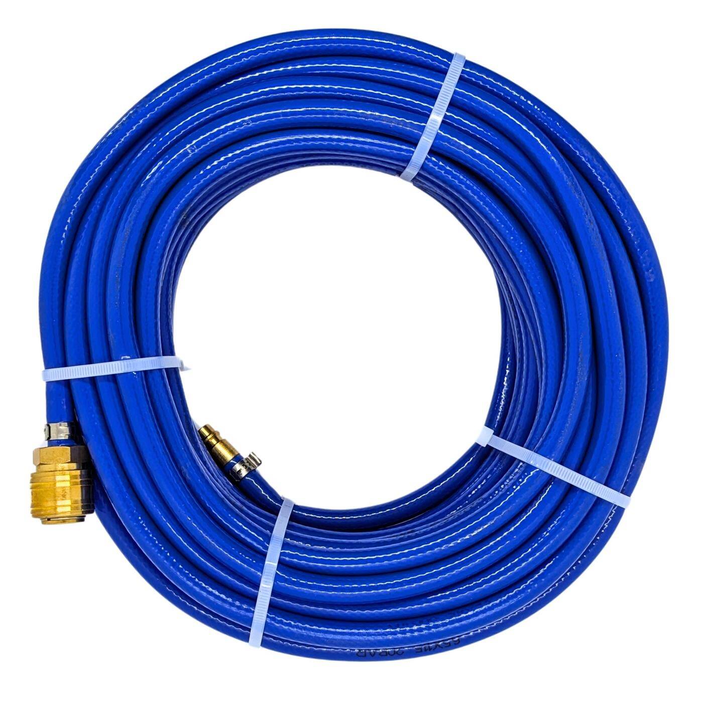 20m Druckluftschlauch mit Schnellkupplung 6mm PVC Druckluftverlängerung Dose & Stecker fertig konfektioniert flexibel, abriebfest und gewebeverstärkt