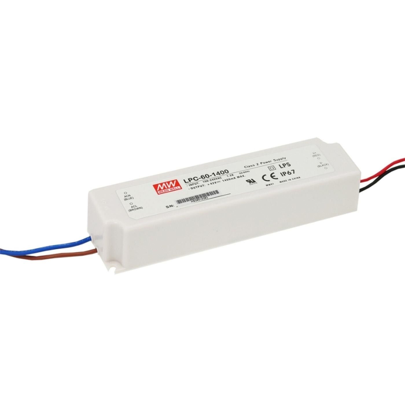 LPC-60-1050 50W 1050mA 9...48VDC Konstantstrom LED Netzteil Treiber Trafo IP67