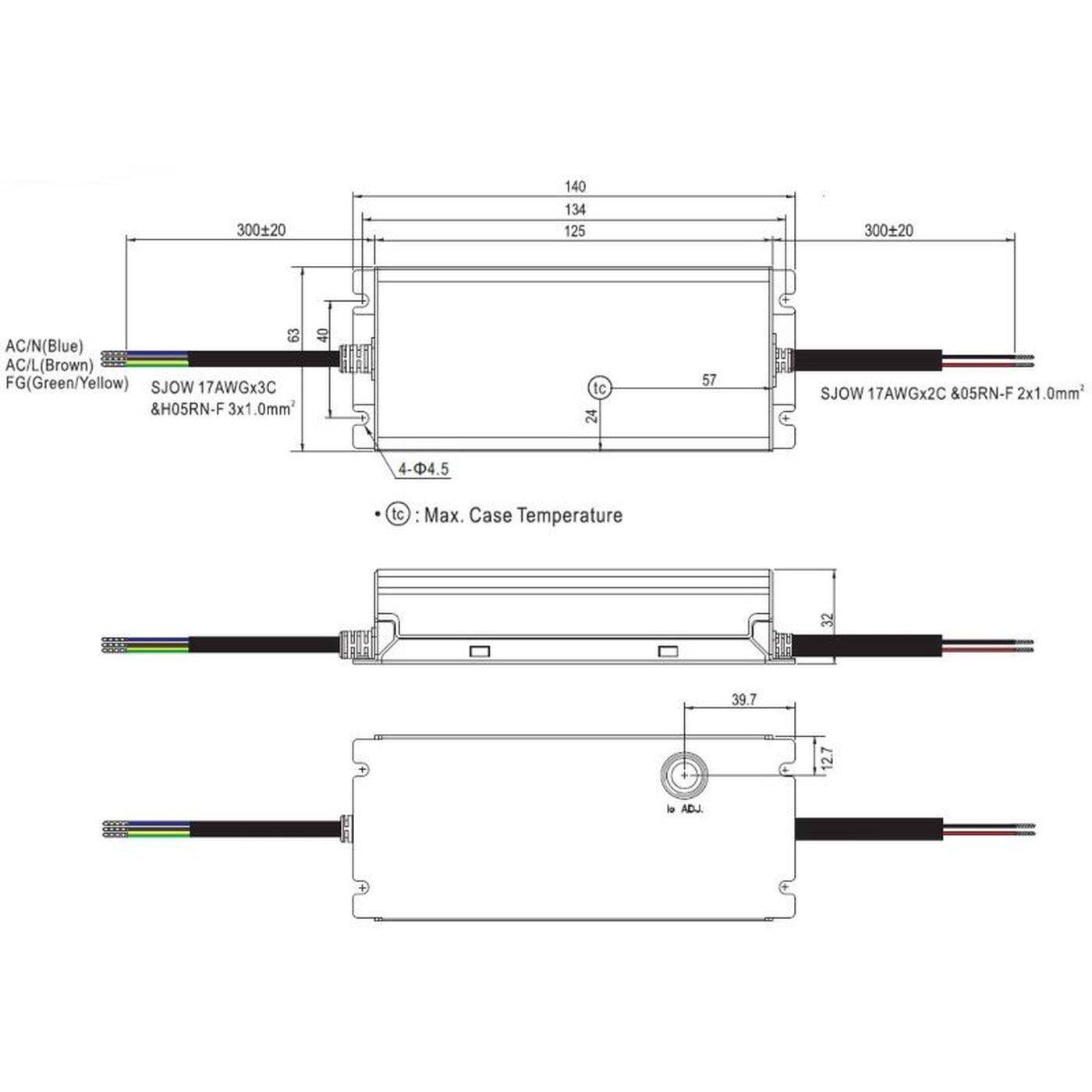 MEAN WELL XLG-75-12-A 60W 12V 5A LED Netzteil IP67