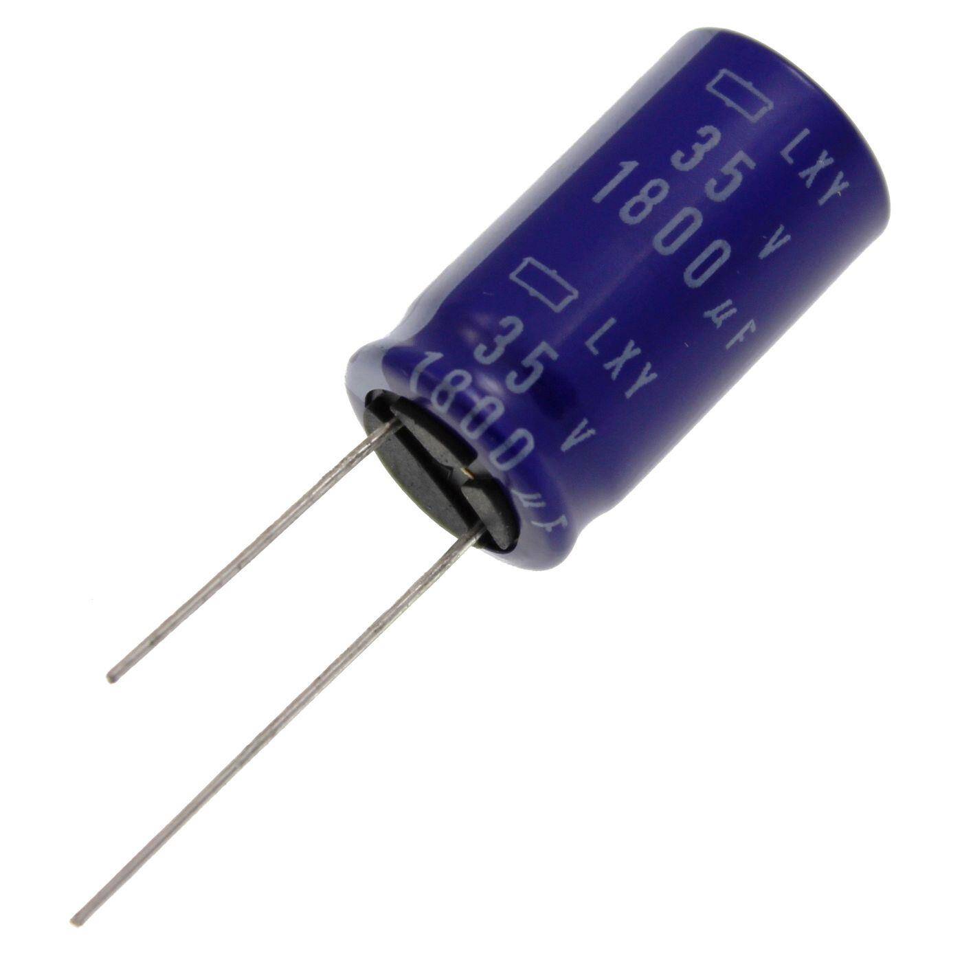 Elko Kondensator Radial 1800µF 35V | Elektrolytkondensator bis zu einer Temperatur von 105°C | 16x30mm | 1800uF LXY35VB182M16X30LL United Chemi-Con